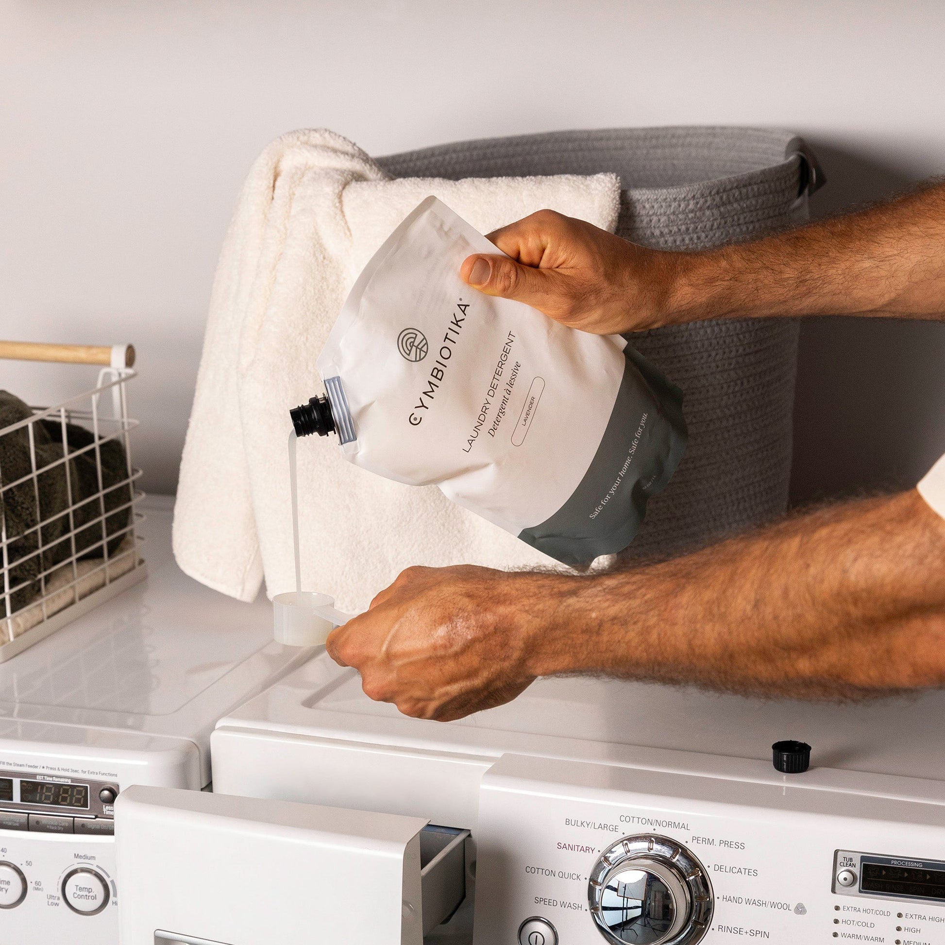 Laundry Detergent Being Measured Out for Use